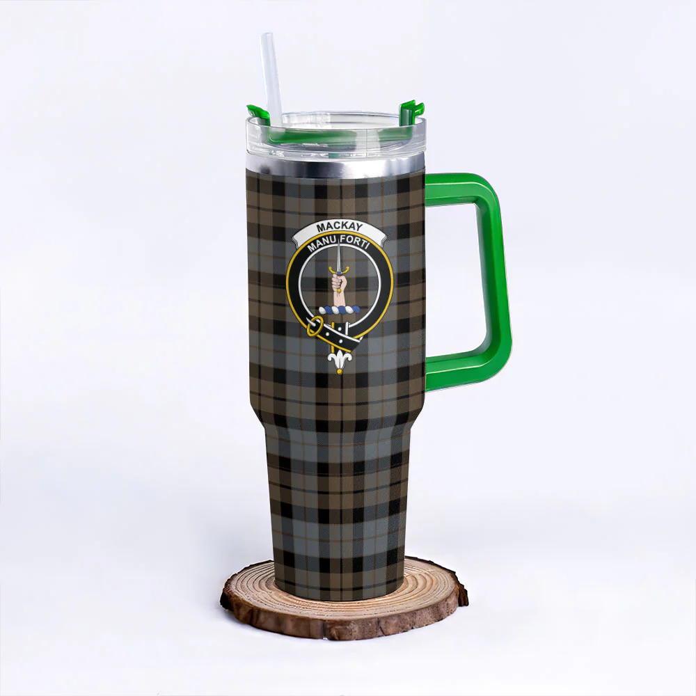Scottish MacKay Weathered Clan Badge Tartan 40oz Tumbler - Image 8