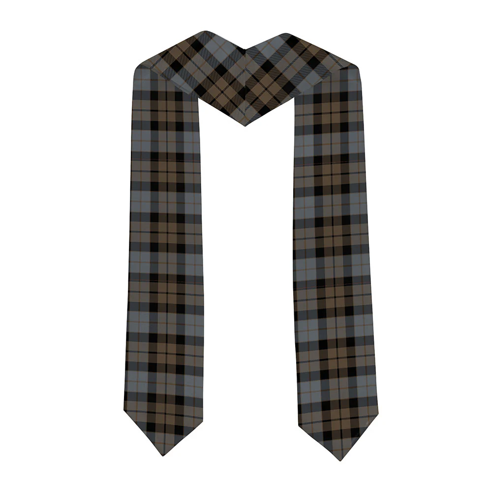 Scottish MacKay Weathered Clan Badge Tartan Graduation Stole Black Gold Honor - Image 2