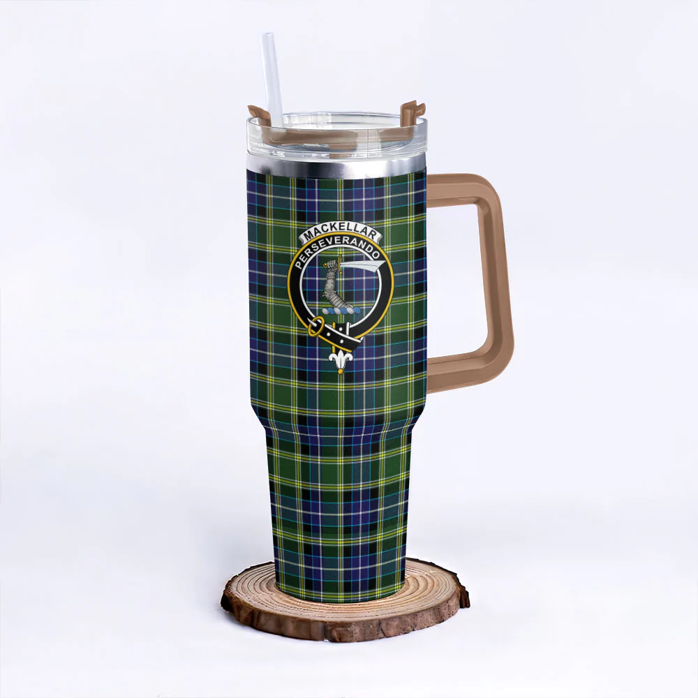 Scottish MacKellar Clan Badge Tartan 40oz Tumbler - Image 9