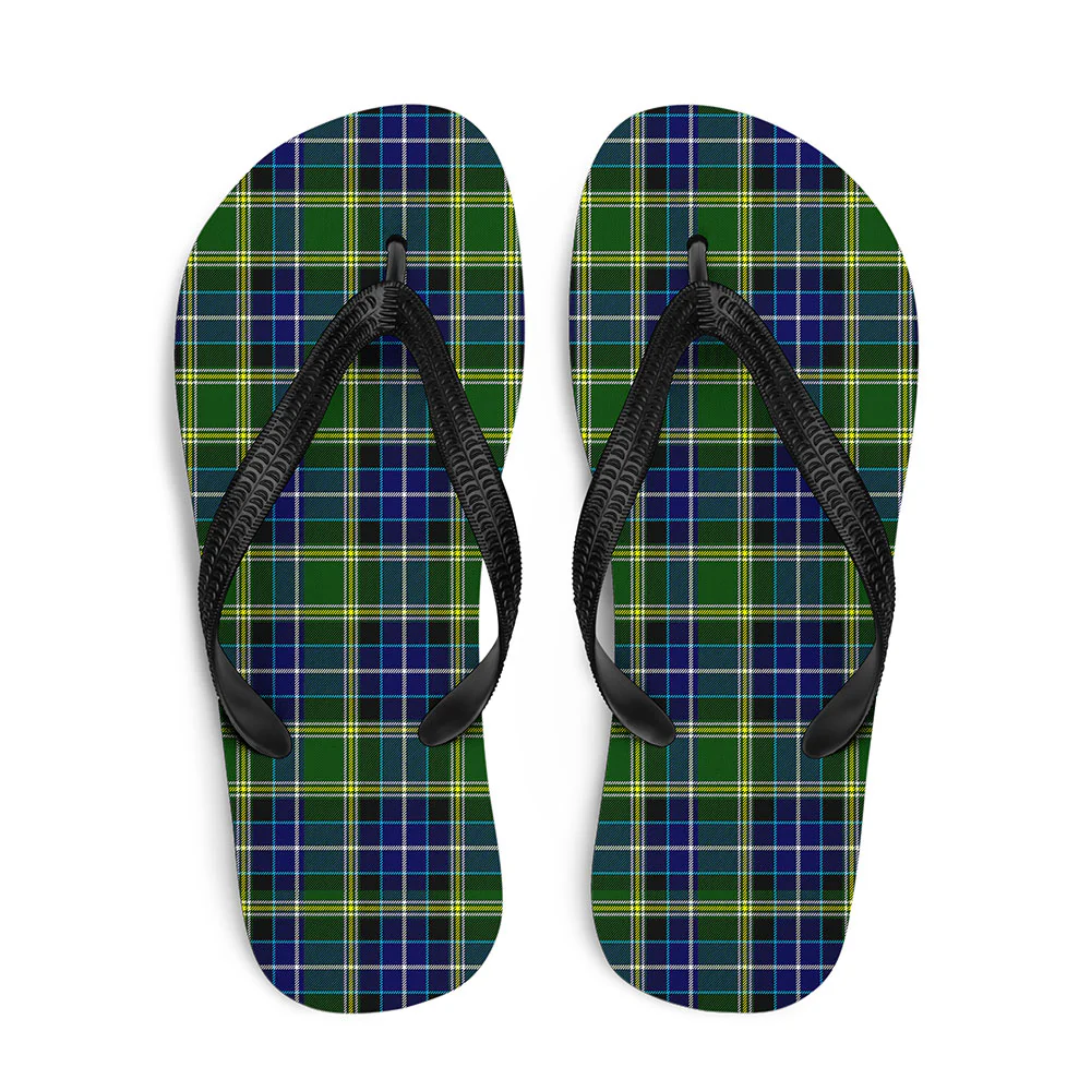 Scottish MacKellar Clan Badge Tartan Flip Flops