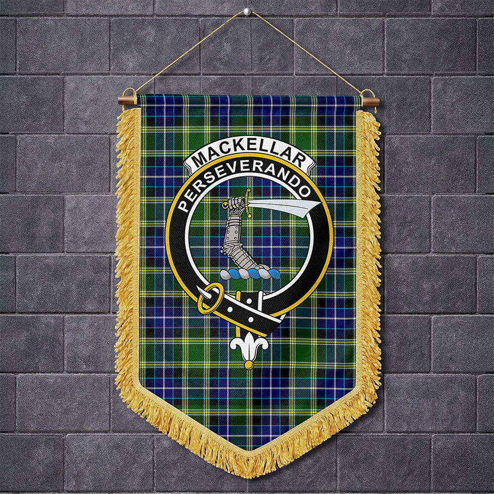 Scottish MacKellar Clan Badge Tartan Wall Hanging Banner