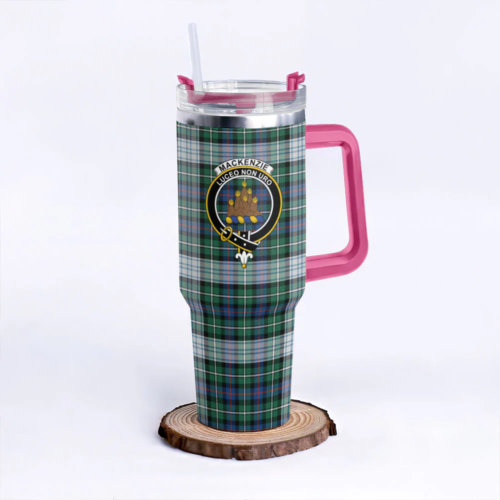 Scottish MacKenzie Dress Ancient Clan Badge Tartan 40oz Tumbler - Image 7