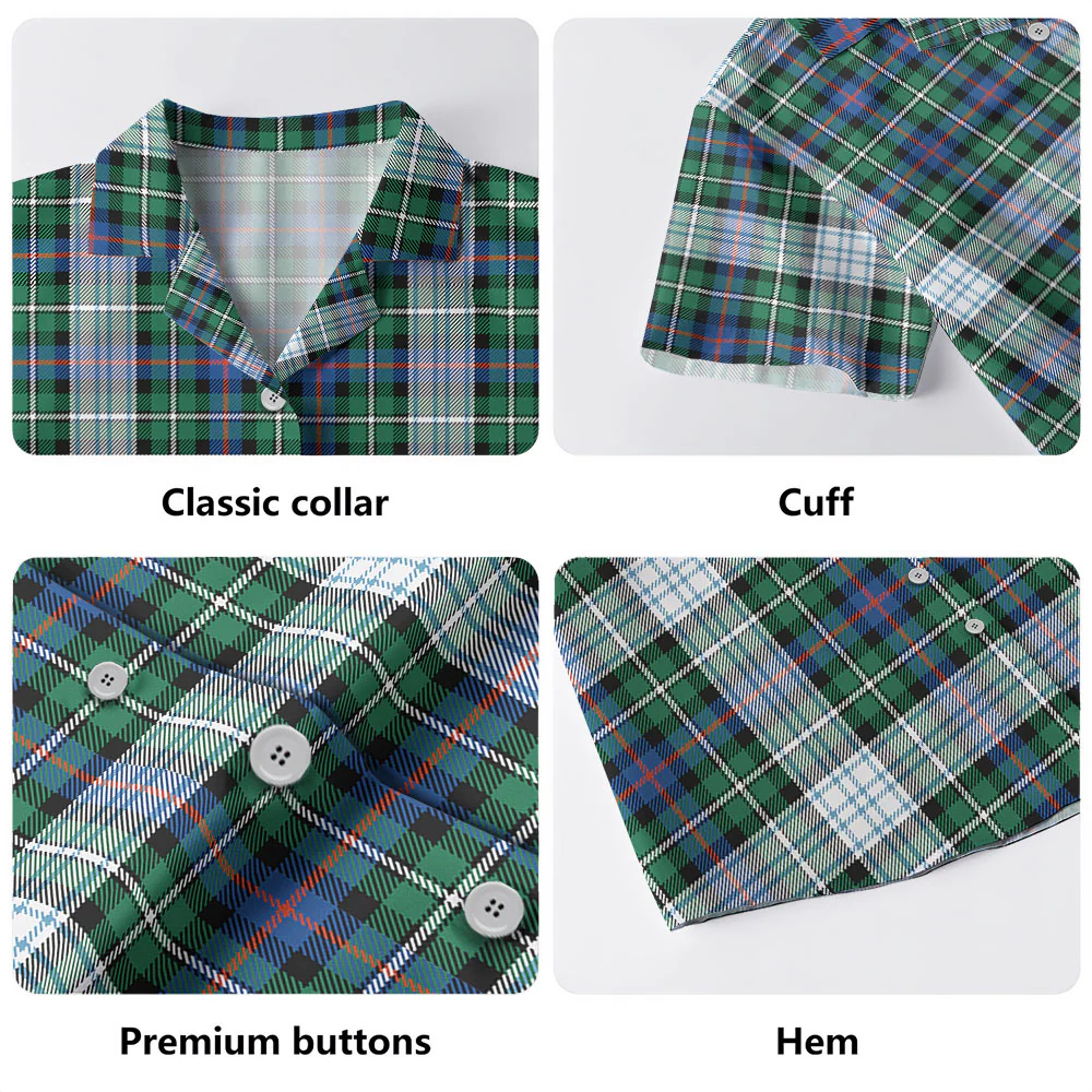 Scottish MacKenzie Dress Ancient Clan Badge Tartan Hawaiian Shirt - Image 4