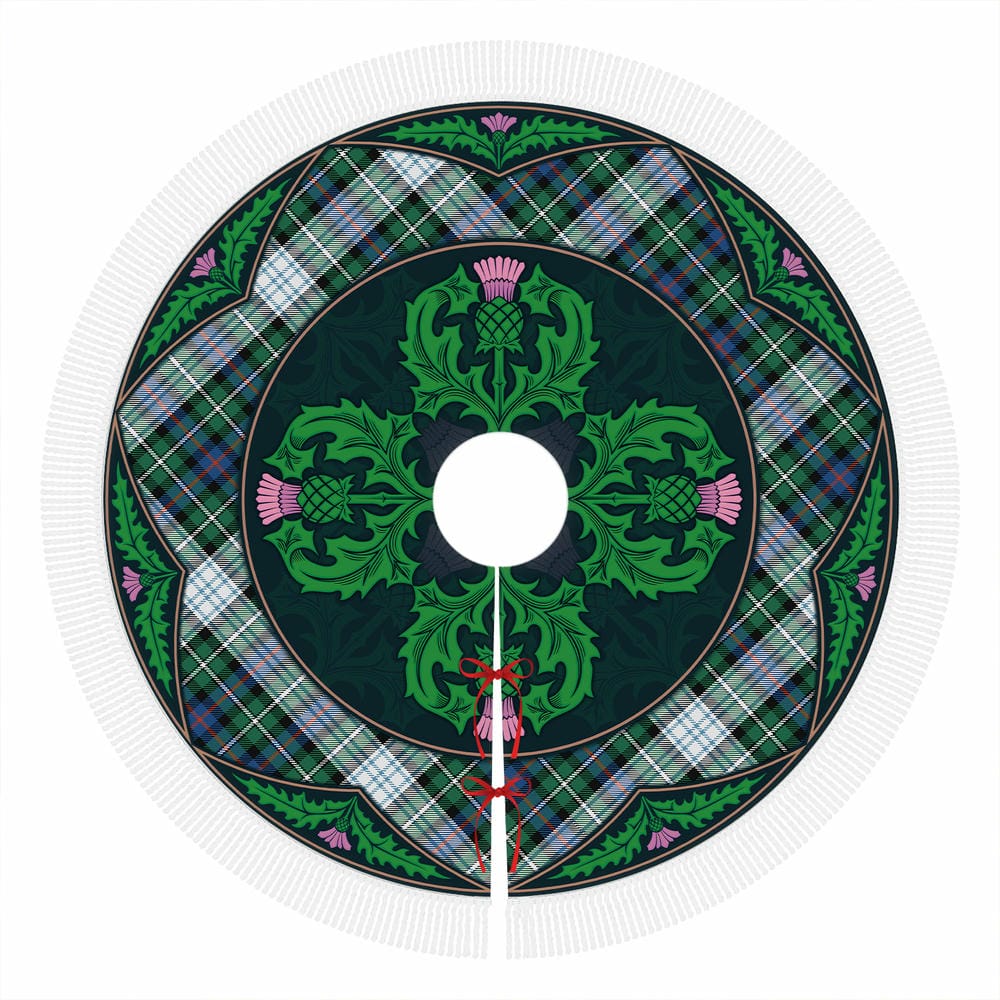 Scottish MacKenzie Dress Ancient Tartan Christmas Tree Skirt Old Scottish Thistle Flower - Image 4