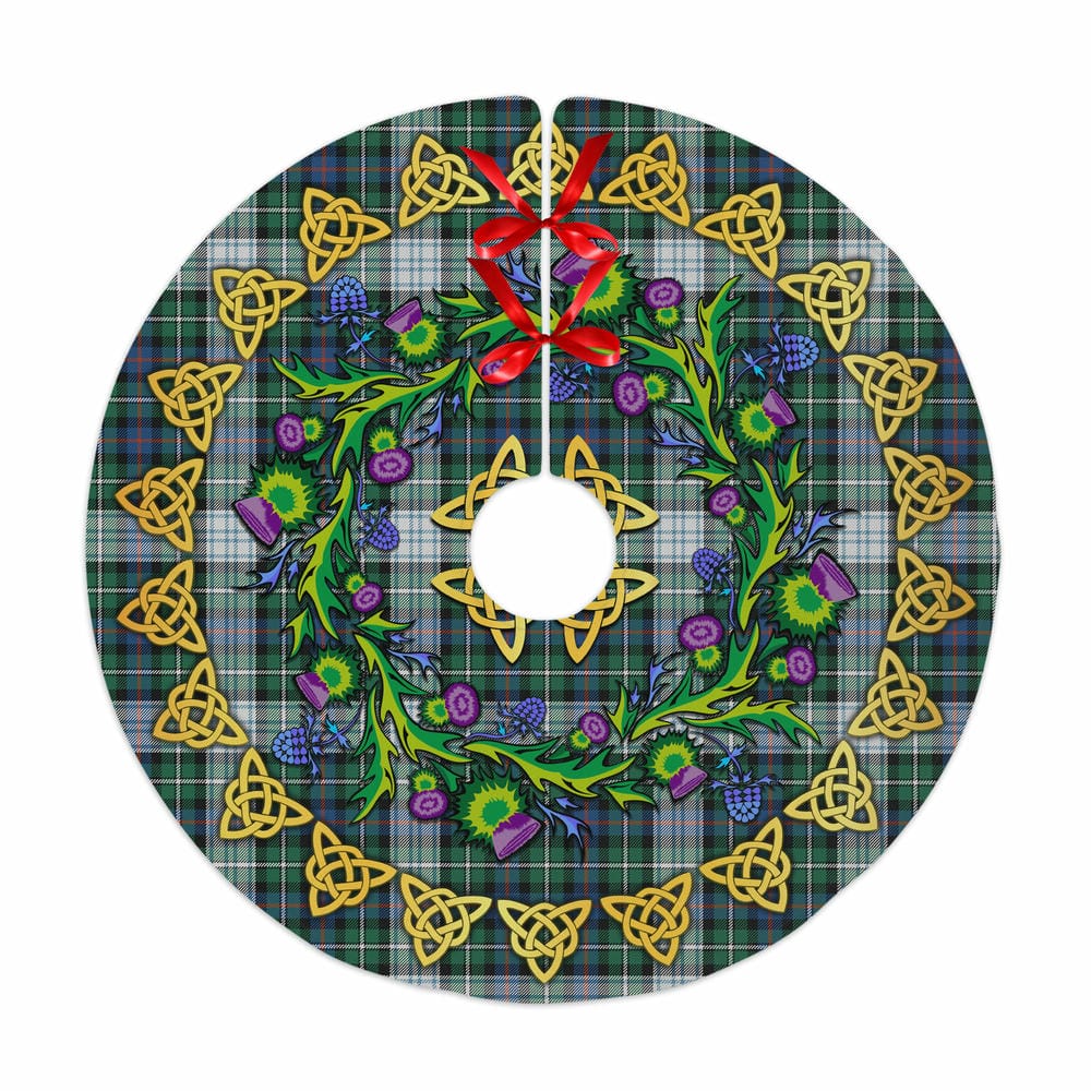 Scottish MacKenzie Dress Ancient Tartan Thistle Celtic Knot Christmas Tree Skirt