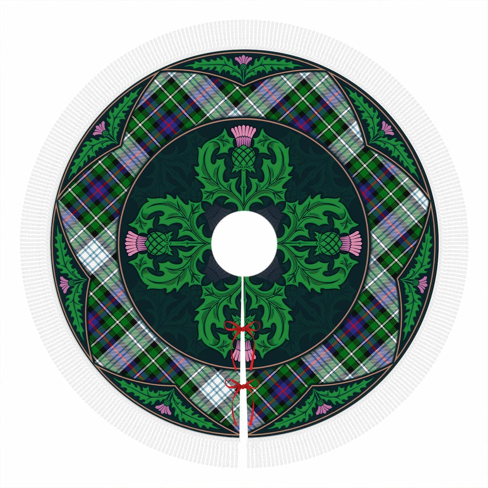 Scottish MacKenzie Dress Modern Tartan Christmas Tree Skirt Old Scottish Thistle Flower - Image 4