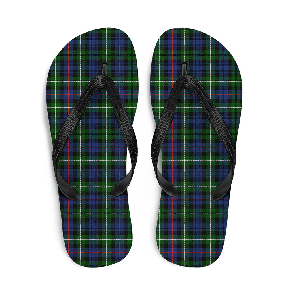 Scottish MacKenzie Modern Clan Badge Tartan Flip Flops