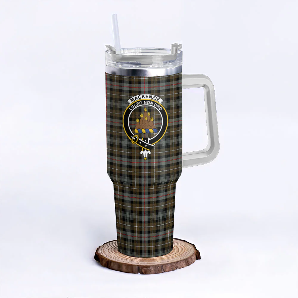 Scottish MacKenzie Weathered Clan Badge Tartan 40oz Tumbler