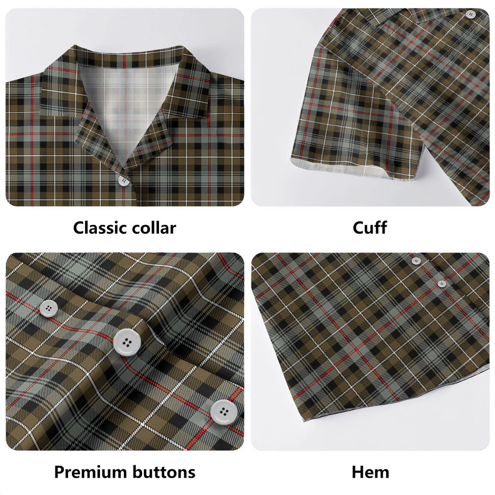 Scottish MacKenzie Weathered Clan Badge Tartan Hawaiian Shirt - Image 4