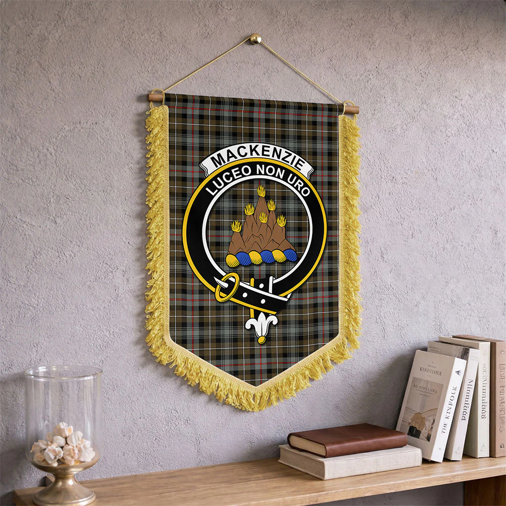 Scottish MacKenzie Weathered Clan Badge Tartan Wall Hanging Banner - Image 2