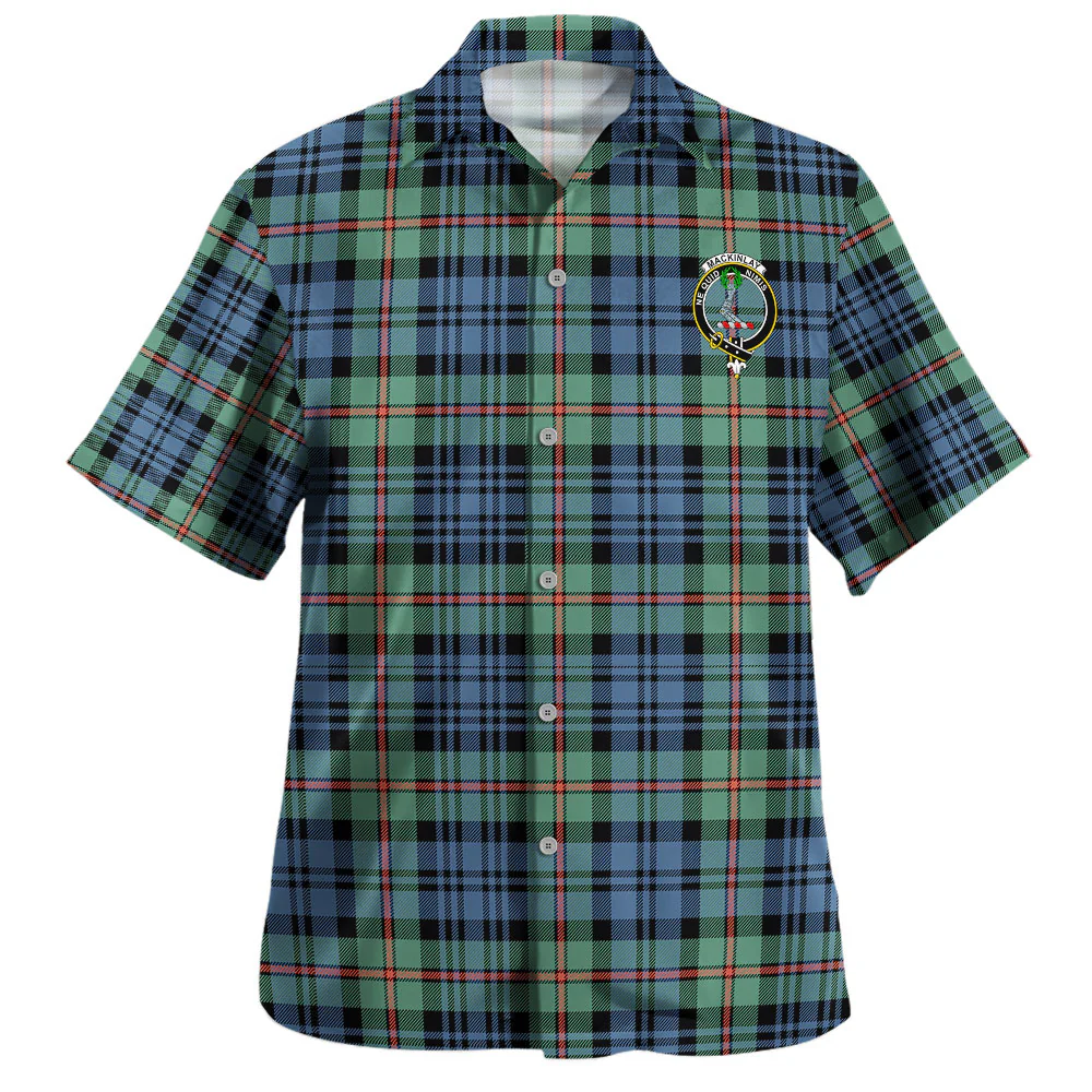 Scottish MacKinlay Ancient Clan Badge Tartan Hawaiian Shirt - Image 2