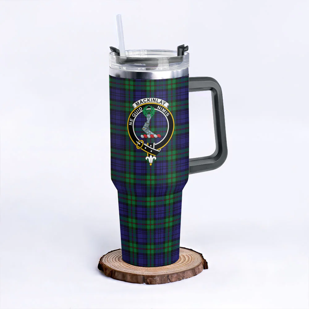 Scottish MacKinlay Modern Clan Badge Tartan 40oz Tumbler - Image 6