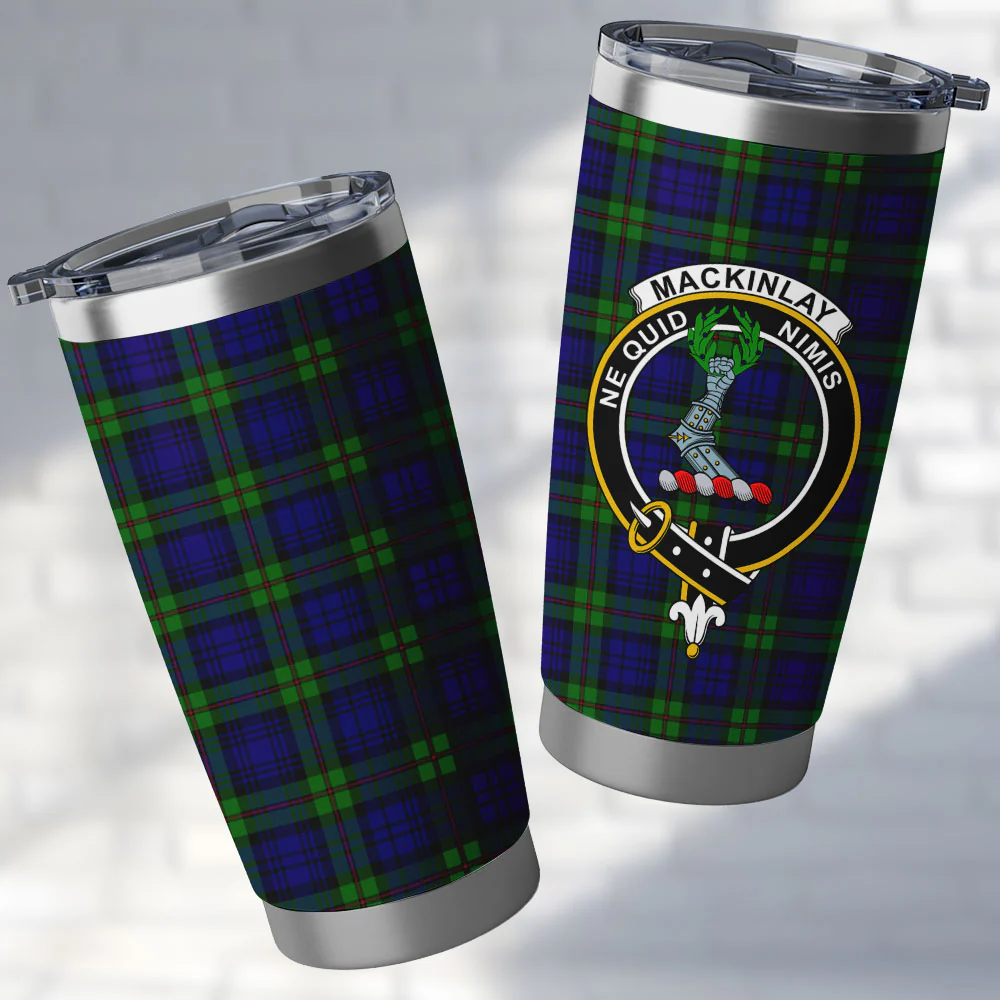 Scottish MacKinlay Modern Clan Badge Tartan Tumbler