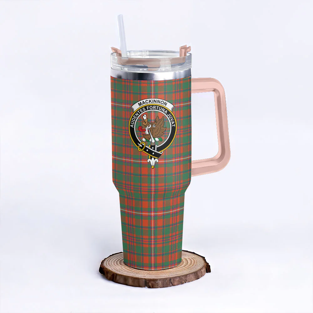 Scottish MacKinnon Ancient Clan Badge Tartan 40oz Tumbler - Image 4