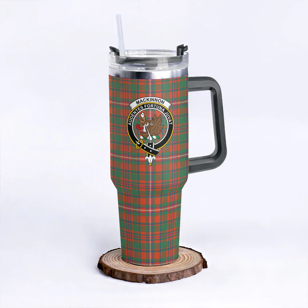 Scottish MacKinnon Ancient Clan Badge Tartan 40oz Tumbler - Image 6