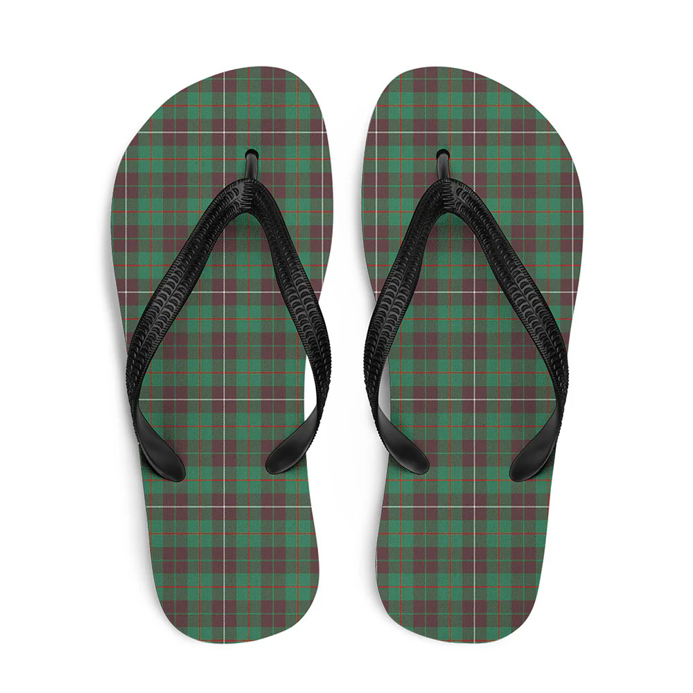 Scottish MacKinnon Hunting Ancient Clan Badge Tartan Flip Flops