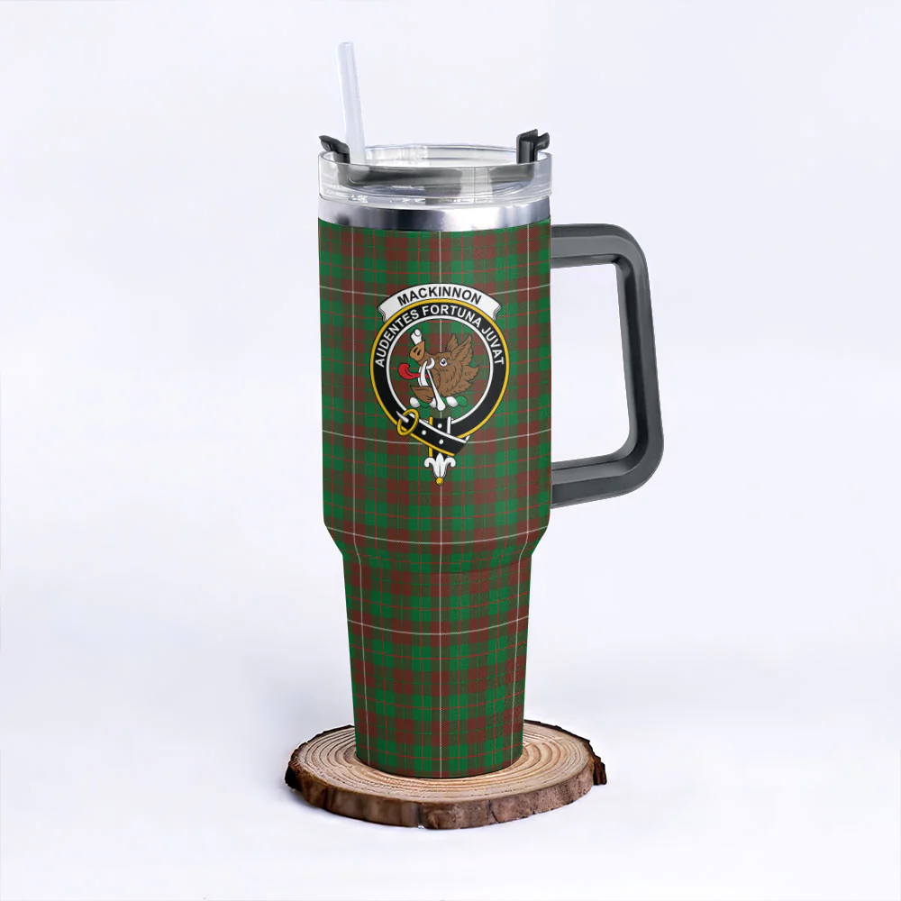 Scottish MacKinnon Hunting Modern Clan Badge Tartan 40oz Tumbler - Image 6