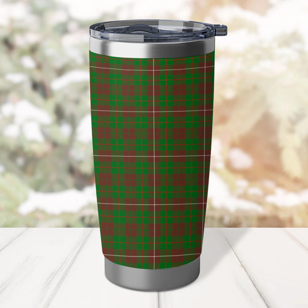 Scottish MacKinnon Hunting Modern Clan Badge Tartan Tumbler - Image 3