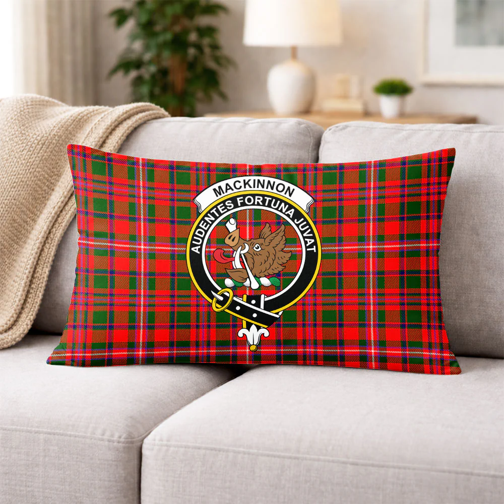Scottish MacKinnon Modern Clan Badge Tartan Pillow Case - Image 3