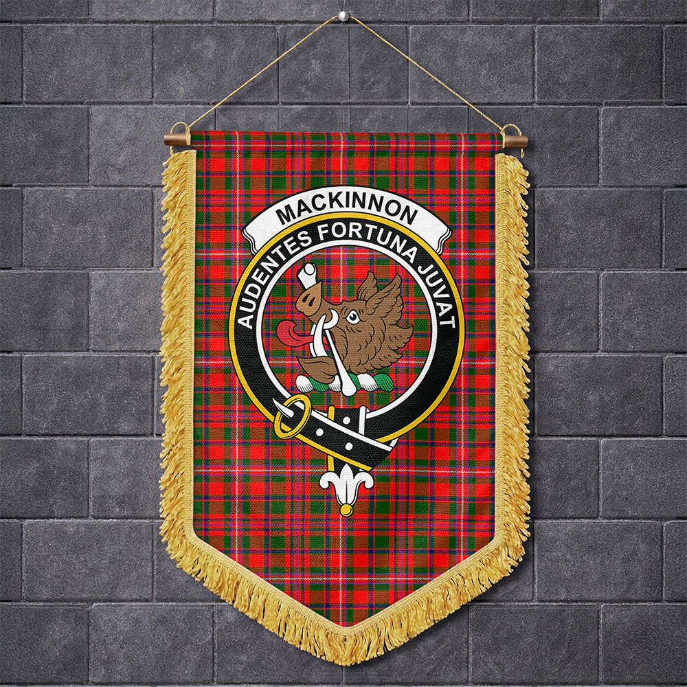 Scottish MacKinnon Modern Clan Badge Tartan Wall Hanging Banner