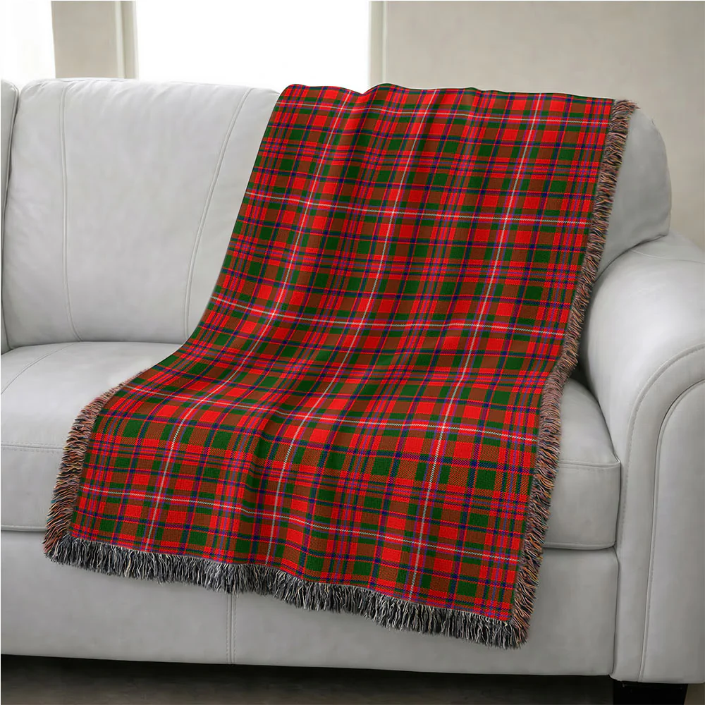 Scottish MacKinnon Modern Clan Badge Tartan Woven Blanket - Image 4