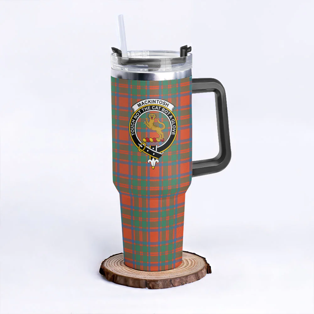 Scottish MacKintosh Ancient Clan Badge Tartan 40oz Tumbler - Image 3