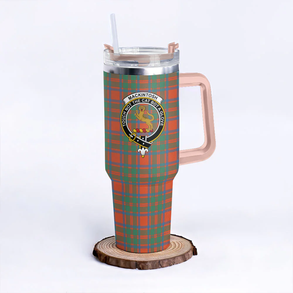 Scottish MacKintosh Ancient Clan Badge Tartan 40oz Tumbler - Image 4