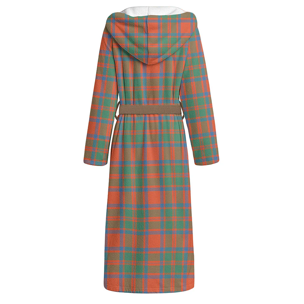 Scottish MacKintosh Ancient Clan Badge Tartan Flannel Hooded Bathrobe - Image 2