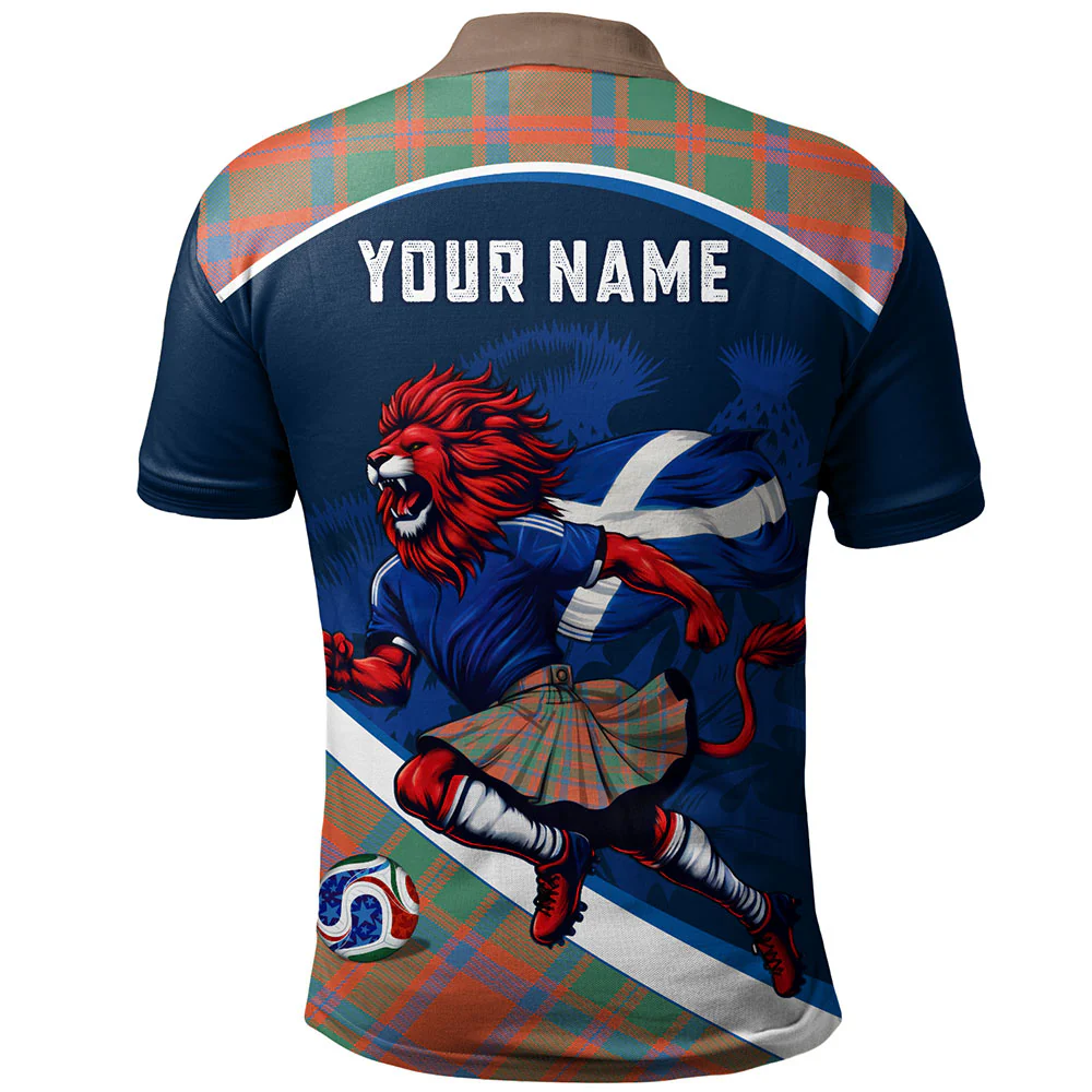 Scottish MacKintosh Ancient Clan Badge Tartan Polo Shirt Scotland Lion Brave Highland Spirit - Image 2