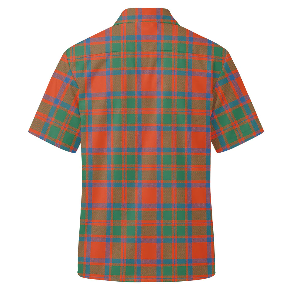 Scottish MacKintosh Ancient Clan Badge Tartan Short Sleeve Work Shirt - Image 3