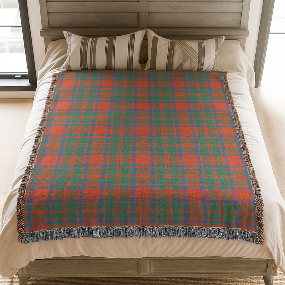 Scottish MacKintosh Ancient Clan Badge Tartan Woven Blanket - Image 3