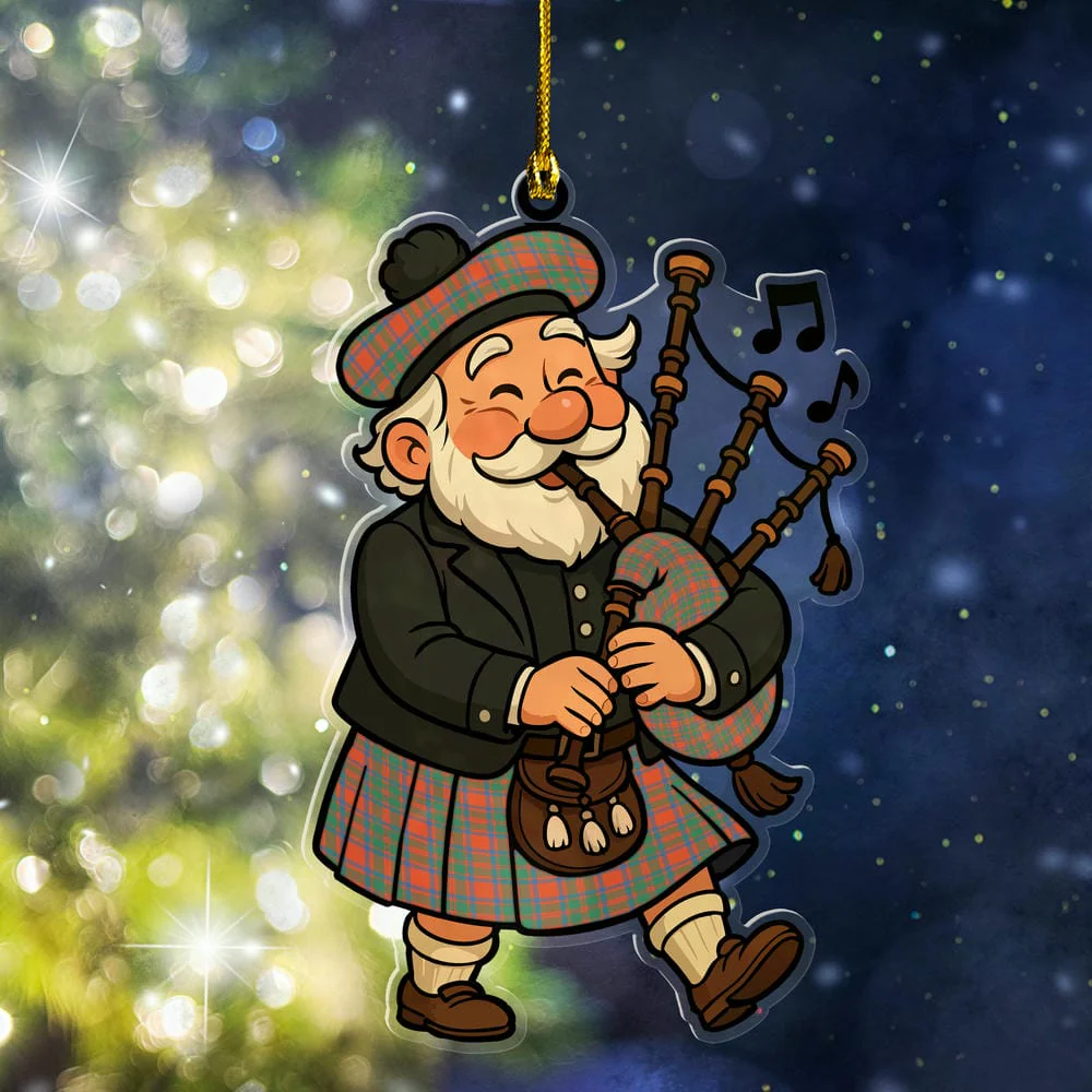 Scottish MacKintosh Ancient Tartan Ornament Scottish Santa In Kilt