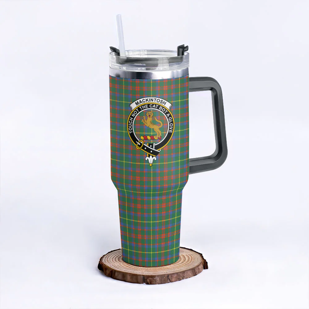 Scottish MacKintosh Hunting Ancient Clan Badge Tartan 40oz Tumbler - Image 6