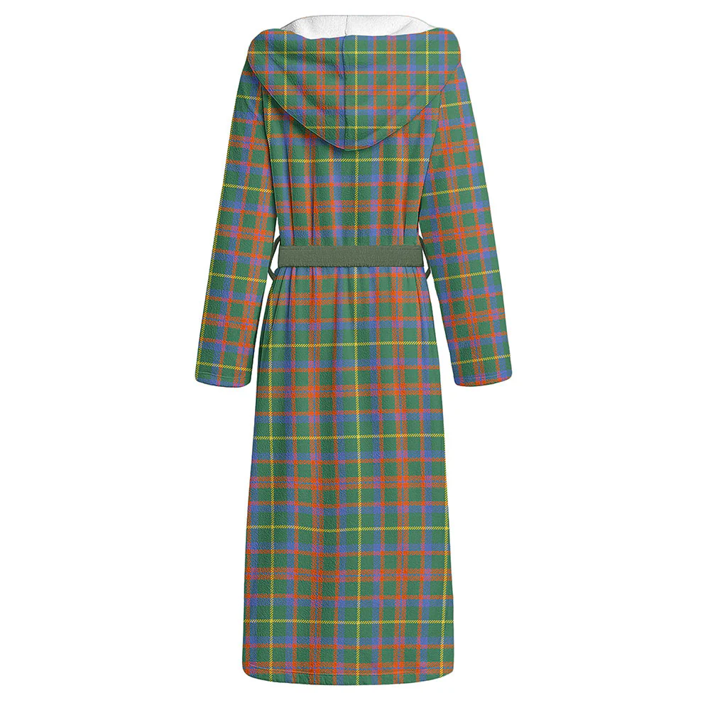 Scottish MacKintosh Hunting Ancient Clan Badge Tartan Flannel Hooded Bathrobe - Image 2