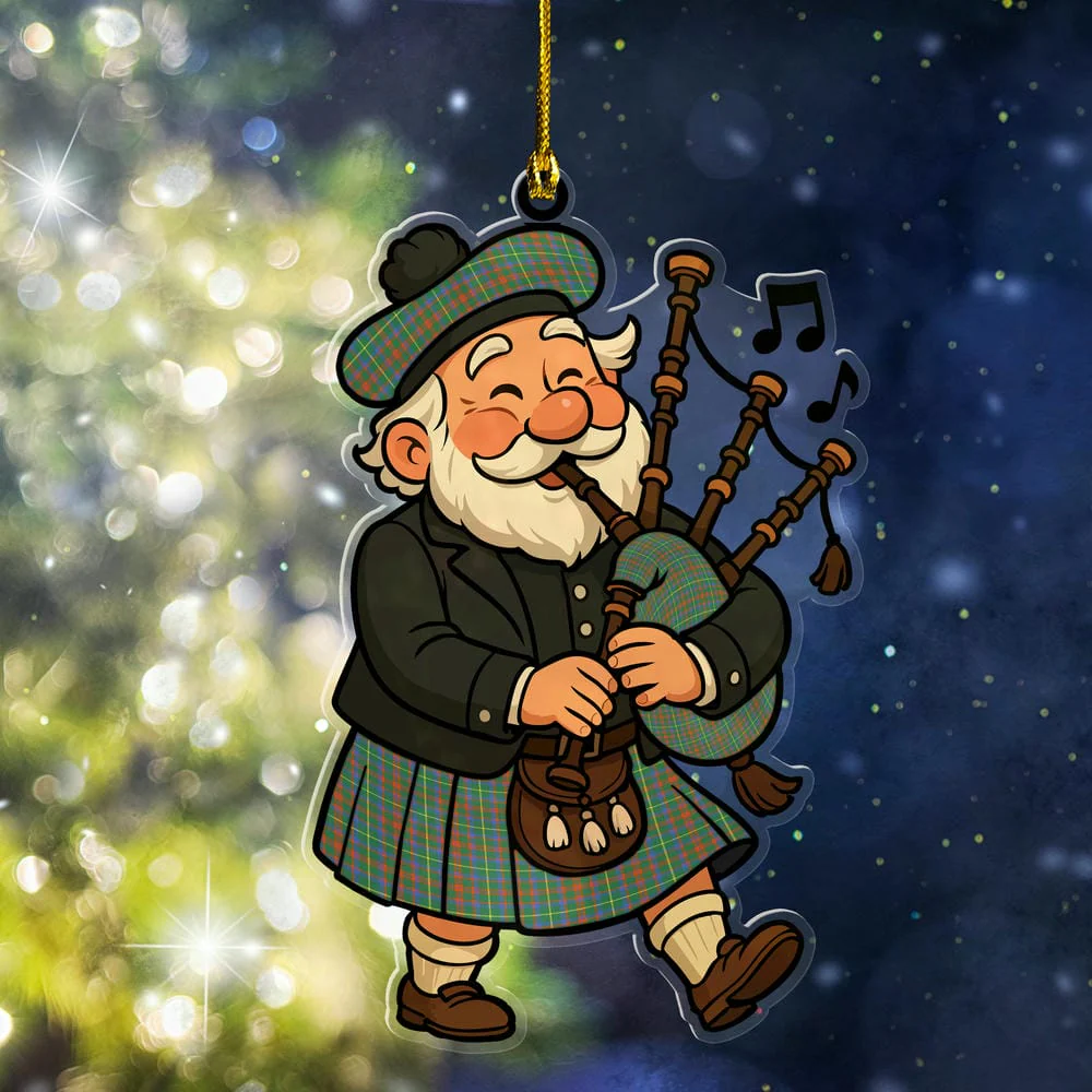 Scottish MacKintosh Hunting Ancient Tartan Ornament Scottish Santa In Kilt