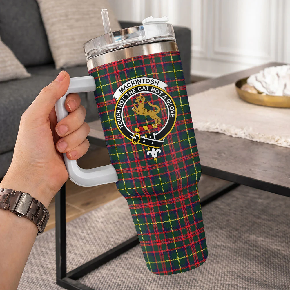 Scottish MacKintosh Hunting Modern Clan Badge Tartan 40oz Tumbler - Image 10