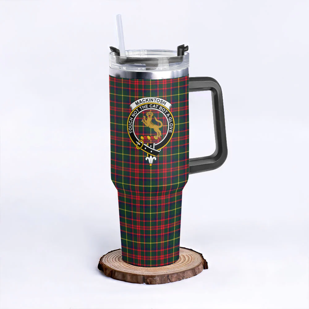 Scottish MacKintosh Hunting Modern Clan Badge Tartan 40oz Tumbler - Image 3