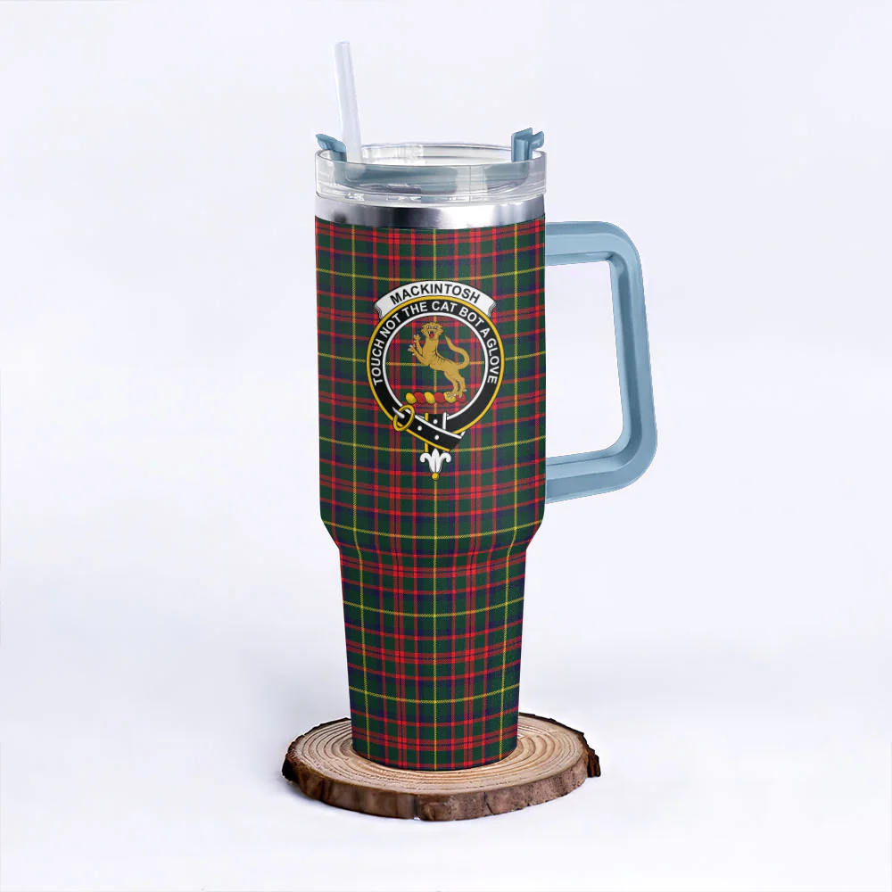 Scottish MacKintosh Hunting Modern Clan Badge Tartan 40oz Tumbler - Image 5