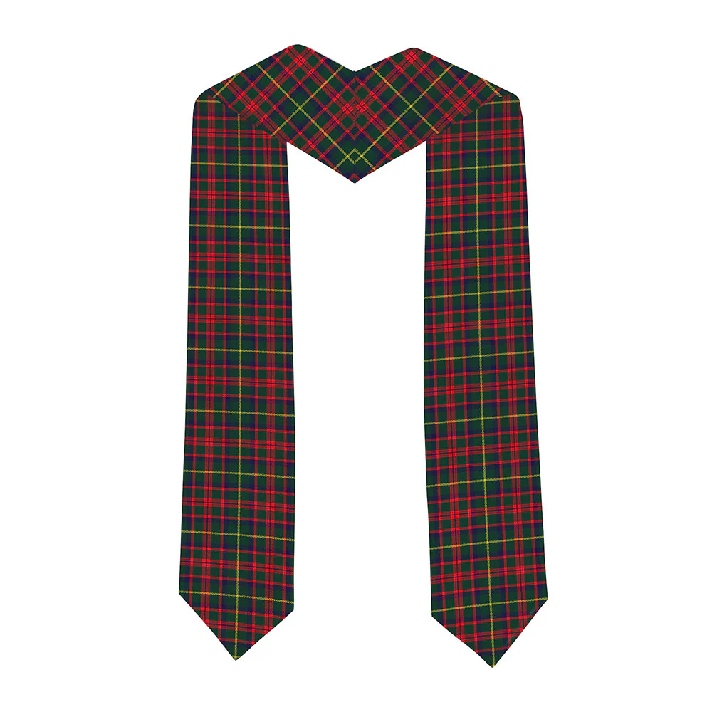 Scottish MacKintosh Hunting Modern Clan Badge Tartan Graduation Stole Black Gold Honor - Image 2