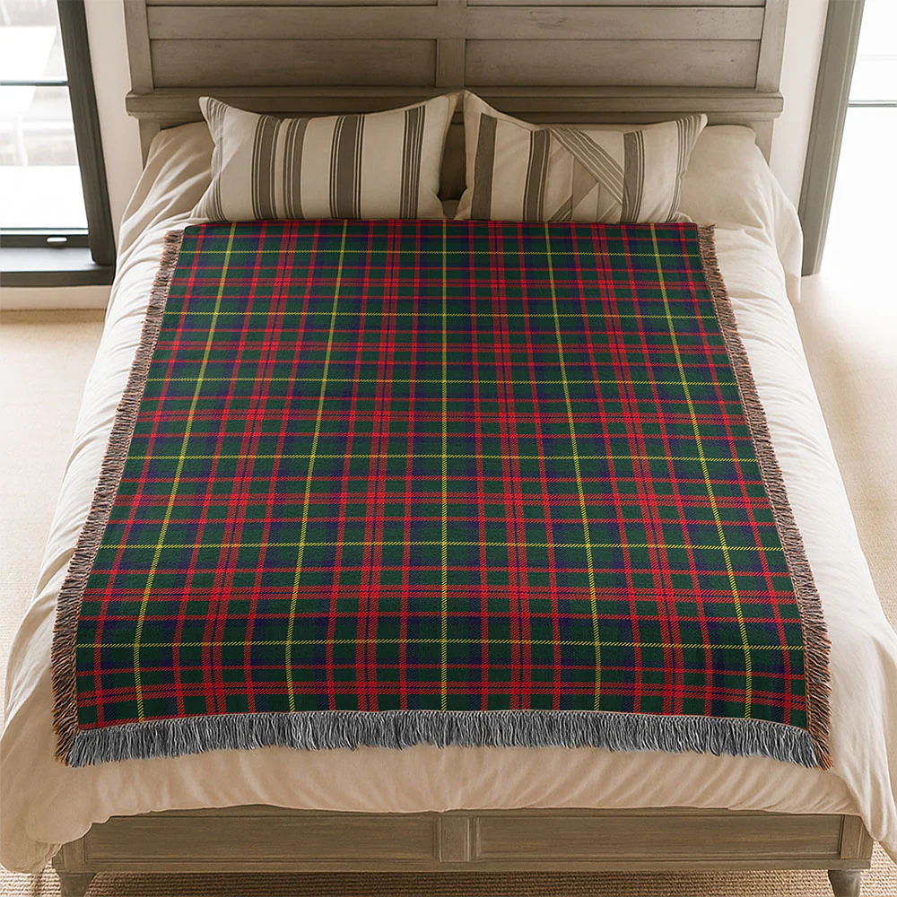 Scottish MacKintosh Hunting Modern Clan Badge Tartan Woven Blanket - Image 3