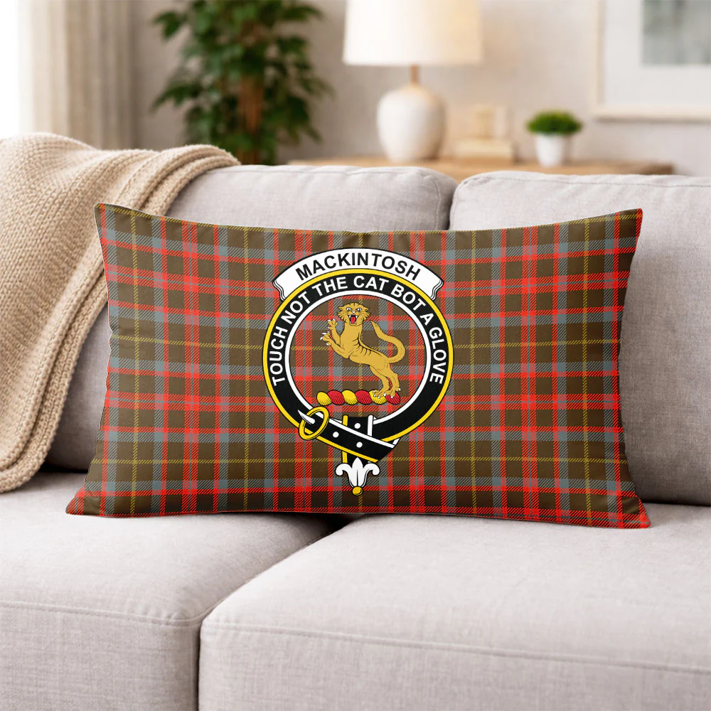 Scottish MacKintosh Hunting Weathered Clan Badge Tartan Pillow Case - Image 3