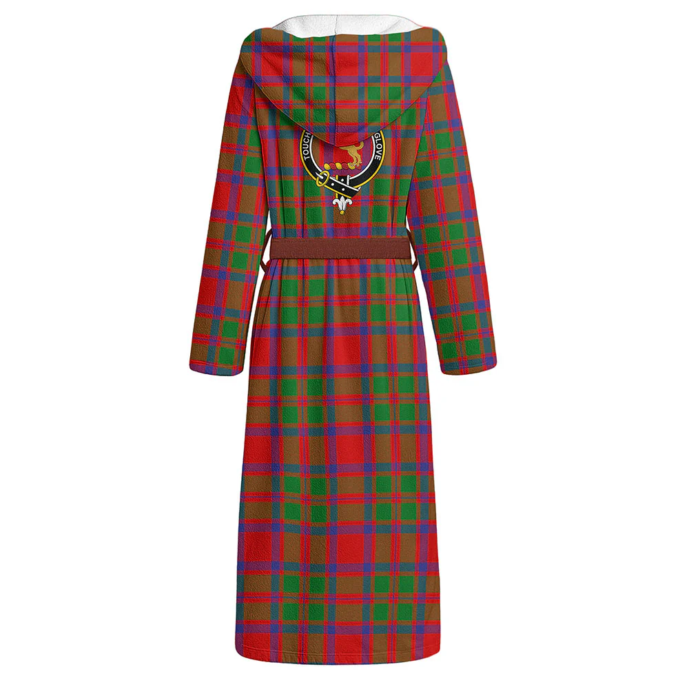 Scottish MacKintosh Modern Clan Badge Tartan Flannel Hooded Bathrobe - Image 3
