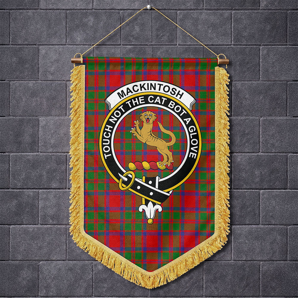Scottish MacKintosh Modern Clan Badge Tartan Wall Hanging Banner