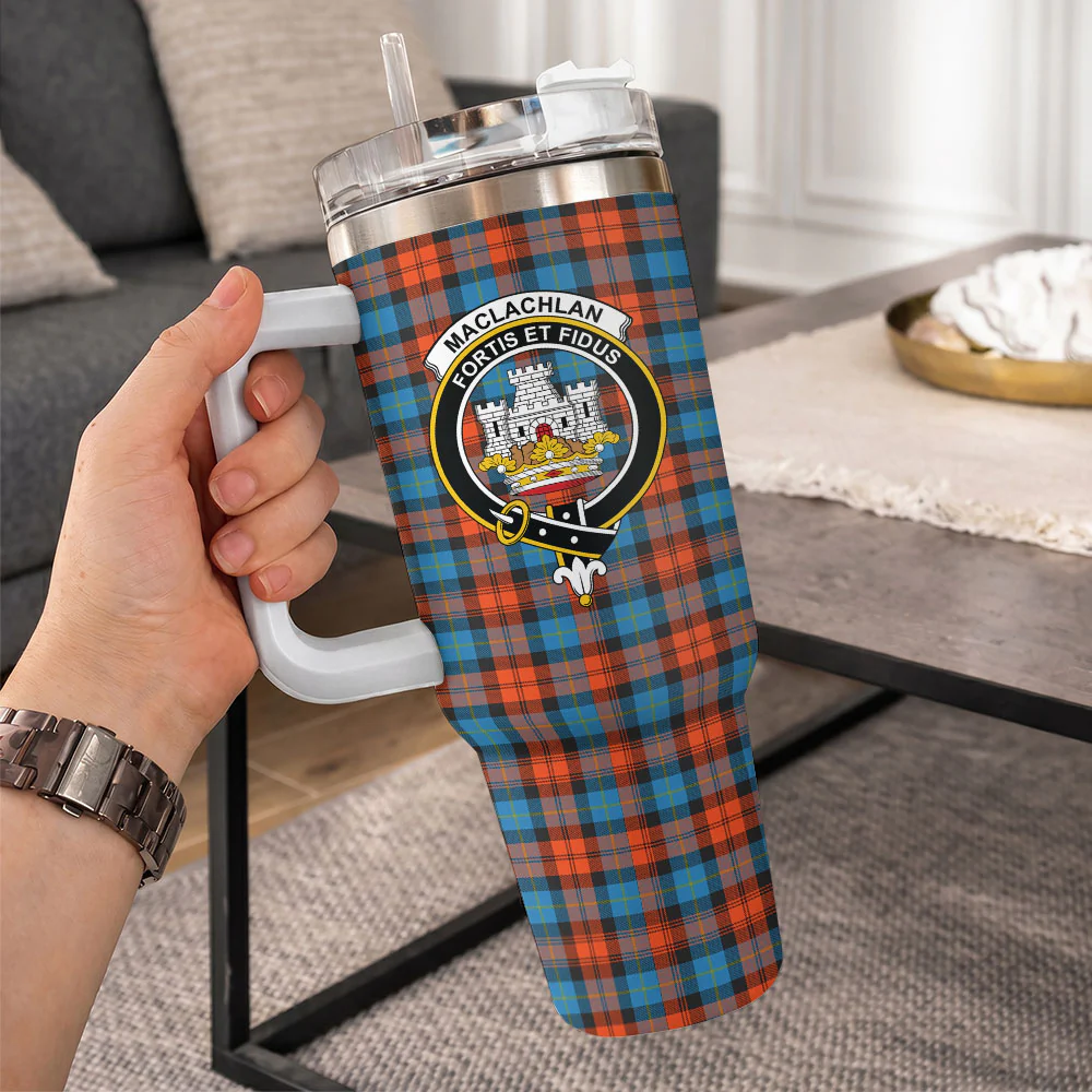 Scottish MacLachlan Ancient Clan Badge Tartan 40oz Tumbler - Image 10