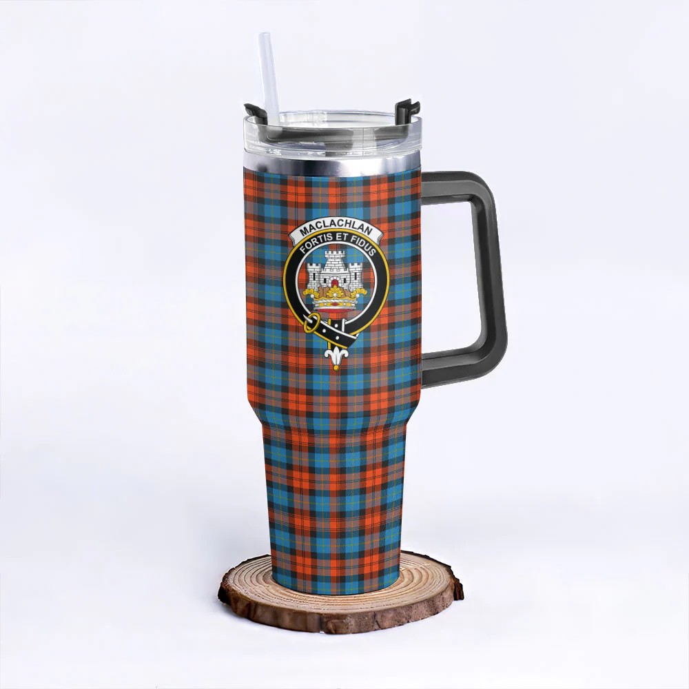 Scottish MacLachlan Ancient Clan Badge Tartan 40oz Tumbler - Image 3