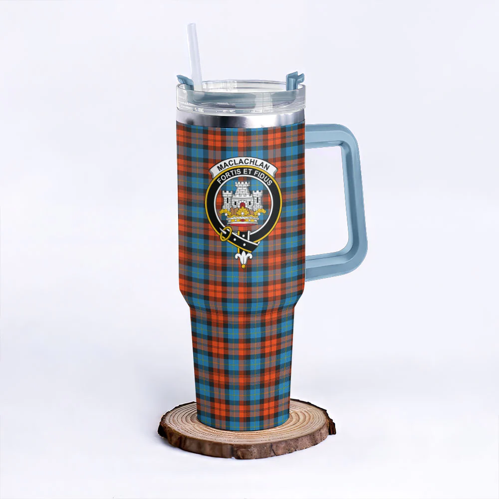 Scottish MacLachlan Ancient Clan Badge Tartan 40oz Tumbler - Image 5