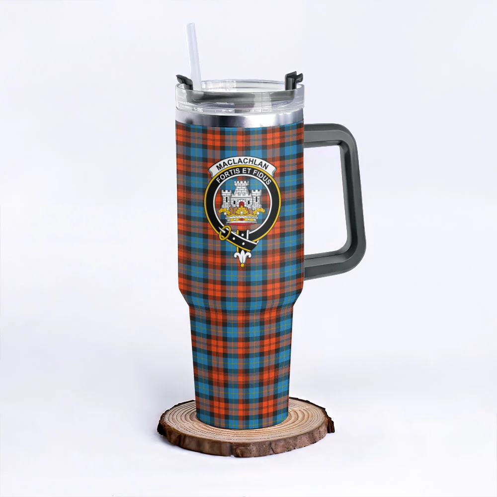 Scottish MacLachlan Ancient Clan Badge Tartan 40oz Tumbler - Image 6