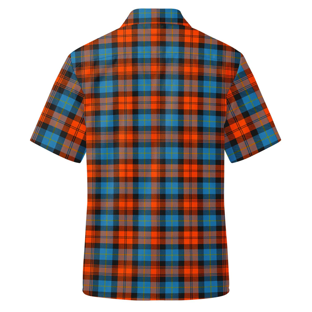 Scottish MacLachlan Ancient Clan Badge Tartan Short Sleeve Work Shirt - Image 3