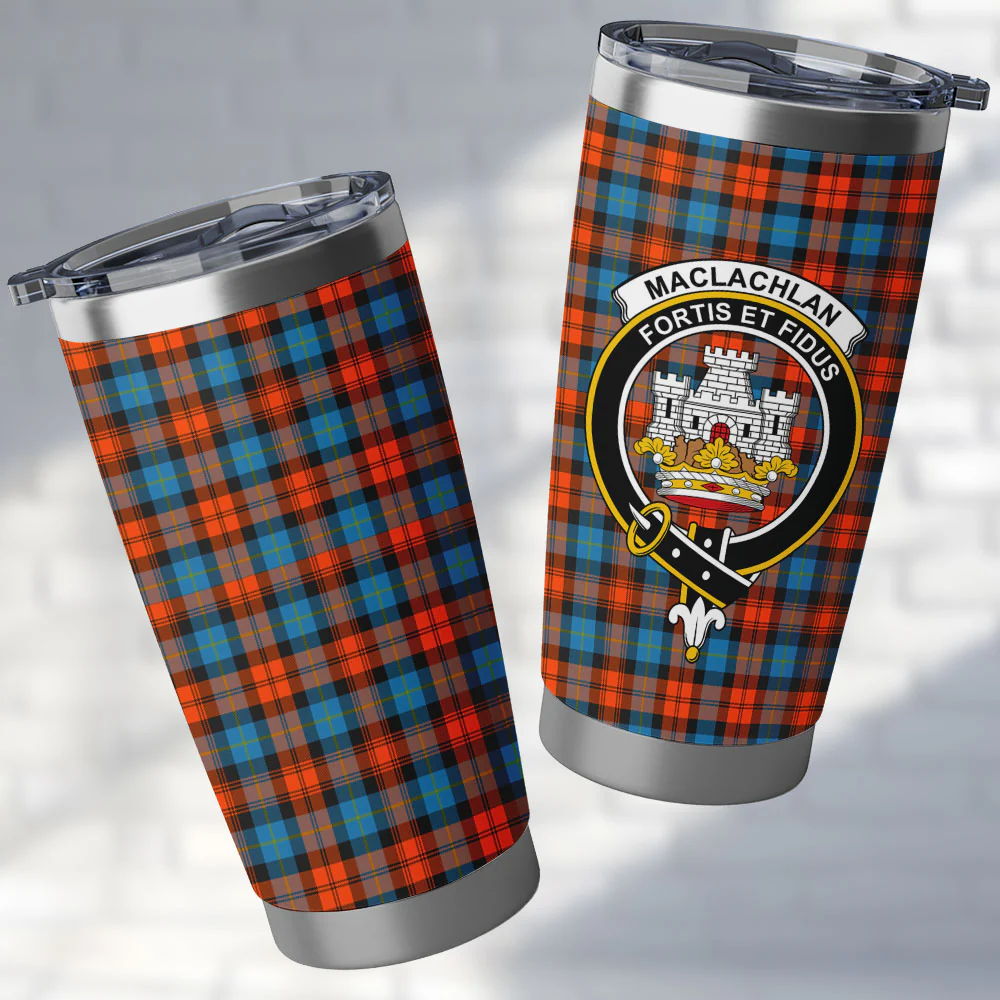Scottish MacLachlan Ancient Clan Badge Tartan Tumbler