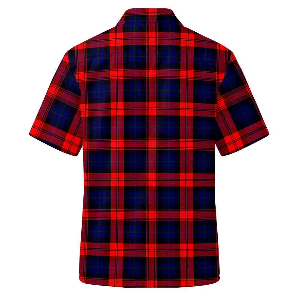 Scottish MacLachlan Modern Clan Badge Tartan Short Sleeve Work Shirt - Image 3